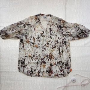 CAbi Multicolor Abstract Blouse